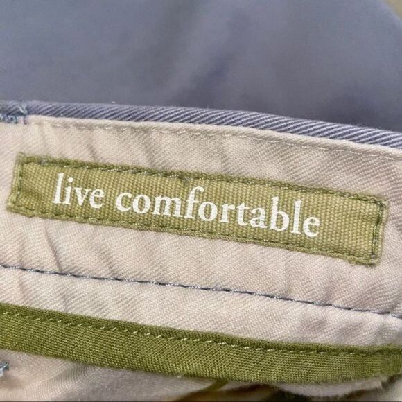 Men's Haggar Life Khaki 34 x 34 Straight-Fit Comfort Chino Flat-Front Pants gray - Picture 9 of 11